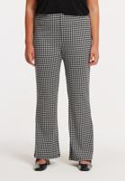 Yoek Pantalon bootcut CHECK | Zwart | Maat 42/44