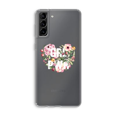 GRL PWR Flower: Samsung Galaxy S21 Plus Transparant Hoesje