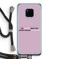 uw waarde daalt niet: Huawei Mate 20 Pro Transparant Hoesje met koord