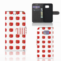 Samsung Galaxy S6 Edge Book Cover Paprika Red - thumbnail