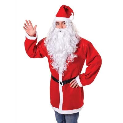 Kerstman baard met pruik - zilvergrijs - Kerst verkleed accessoires