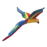 Hansa pluche vliegende papegaai knuffel 56 cm   - - thumbnail