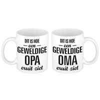 Dit is hoe geweldige Opa en Oma eruit ziet mok - Cadeau Opa en Oma   -