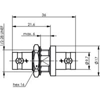 Telegärtner 100023827 100023827 TNC-connector Koppeling, recht 75 Ω 1 stuk(s)