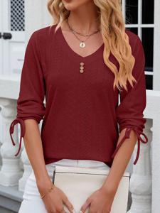 Casual Buckle Plain Shirt