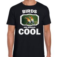 Dieren bijeneter vogel t-shirt zwart heren - birds are cool shirt - thumbnail