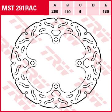 TRW Remschijf, remschijven voor de moto, MST291RAC
