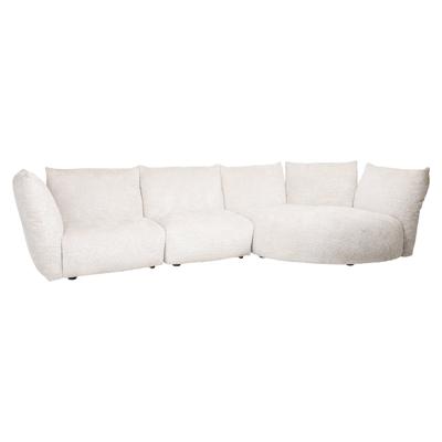 Richmond 3-zits Loungebank 'Loyd' Chenille, kleur Crème