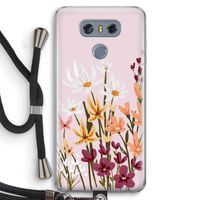Painted wildflowers: LG G6 Transparant Hoesje met koord