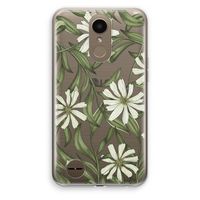 Wit bloemenpatroon: LG K10 (2017) Transparant Hoesje