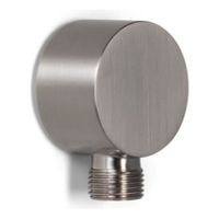 Wandaansluitbocht Blue Label Brondby | Inbouw | Messing | Rond | ½ | Geborsteld nikkel PVD