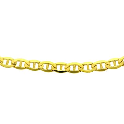 Ketting Zilgold Ankerschakel goud met zilveren kern 6,5 mm