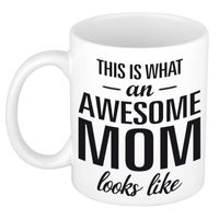 Awesome mom cadeau mok / beker voor Moederdag 300 ml