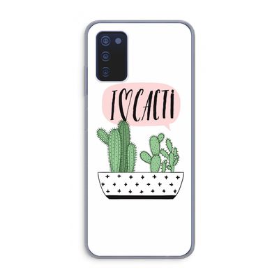 I love cacti: Samsung Galaxy A03s Transparant Hoesje