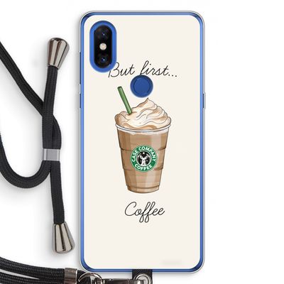 But first coffee: Xiaomi Mi Mix 3 Transparant Hoesje met koord