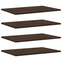 vidaXL Wandschappen 4 st 60x40x1,5 cm bewerkt hout bruineikenkleurig