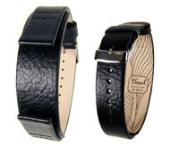 Horlogeband Fossil JR9674 Onderliggend Leder Zwart 18mm