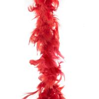 Boa kerstslinger - veren - rood - 200 cm - kerstversiering - slingers