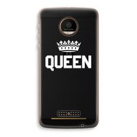 Queen zwart: Motorola Moto Z Force Transparant Hoesje