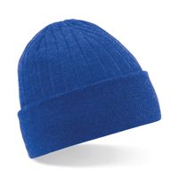 Heren/Dames Beanie Thinsulate Wintermuts 100% acryl wol blauw - thumbnail