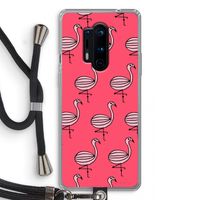 Flamingo: OnePlus 8 Pro Transparant Hoesje met koord