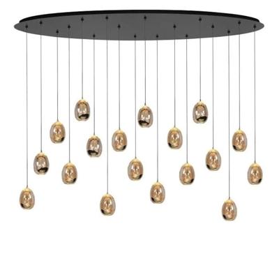 Hanglamp Egg goud 18 lichts