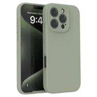 Lunso iPhone 16 Pro hoesje - Flexibel siliconen Backcover - Basil Groen