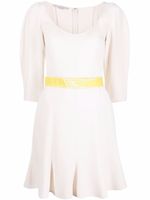 Stella McCartney robe ceinturée à manches bouffantes - Tons neutres