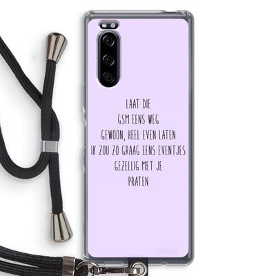 GSM: Sony Xperia 5 Transparant Hoesje met koord