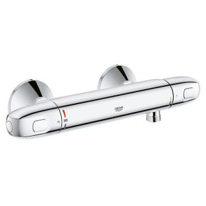 GROHE Grohtherm 1000 New douchekraan thermostatisch zonder omstel met koppelingen EcoJoy en volumegreep met ecobutton chroom 34143003