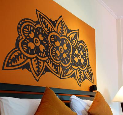 Drie Indische bloemen sticker