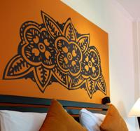 Drie Indische bloemen sticker