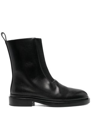 Jil Sander bottes en cuir à semelle épaisse - Noir