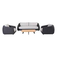 Cosmic salontafel met teak tafelblad 120 X 78 x 25 cm 4SO - 4so Cosmic salontafel met teak tafelblad 120 X 78 x 25 cm 4SO - 4so