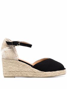 Castañer espadrilles à semelle compensée - Noir