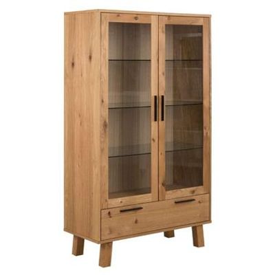 Vitrine Liden - eikenkleur - 172x45x101,5 cm