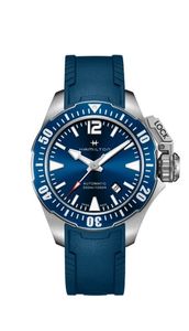 Horlogeband Hamilton H77705345 / H600776137 Rubber Blauw 20mm