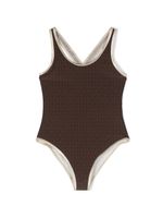 Michael Kors Kids maillot de bain à motif monogrammé - Marron