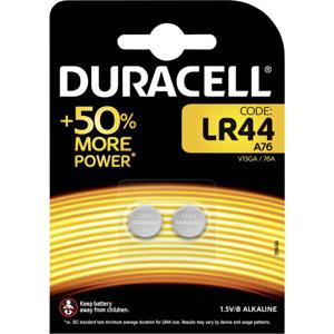 Duracell Knoopcel LR44 1.5 V 2 stuk(s) 105 mAh Alkaline Elektro AG13