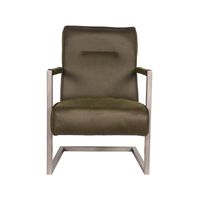 LABEL51 Fauteuil Jim - Army green - Microfiber - thumbnail