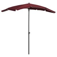 VidaXL Parasol met paal 200x130 cm bordeauxrood