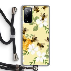 No flowers without bees: Samsung Galaxy S20 FE / S20 FE 5G Transparant Hoesje met koord