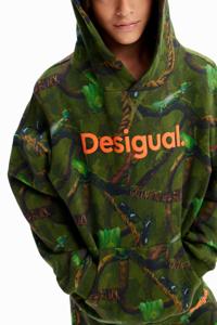 Sweatshirt met capuchon en camouflage - GREEN - L