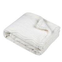 Stof Textiles Plaid/bankdeken/bedsprei Columbia - wit - 130 x 160 cm - 1 persoons Stof Textiles Plaid/bankdeken/bedsprei Columbia - wit - 130 x 160 cm - 1 persoons
