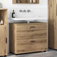 Badkamer Kast artisanaal eikenkleurig 76,5 x 35 x 64 cm