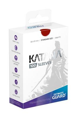 Ultimate Guard Katana Sleeves Standard Size (100) - Red