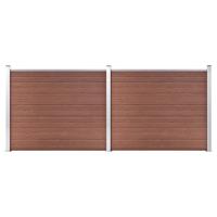 Schuttingpanelenset 353x146 cm HKC bruin