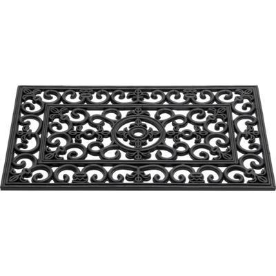 Hamat Rubberen Deurmat French Lilly 45x75 cm Zwart