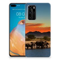 Huawei P40 TPU Hoesje Olifanten - thumbnail