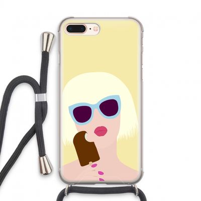 Ice cream: iPhone 8 Plus Transparant Hoesje met koord